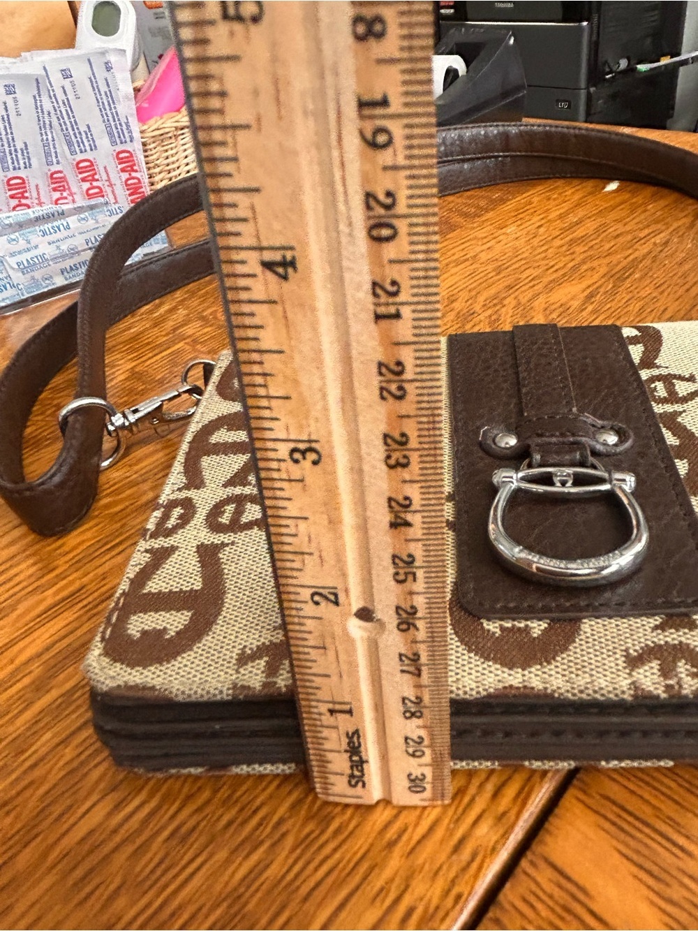 Vintage Etienne Aigner Monogram Crossbody Bag Brown Canvas Leather Clutch Y2K - Picture 14 of 14